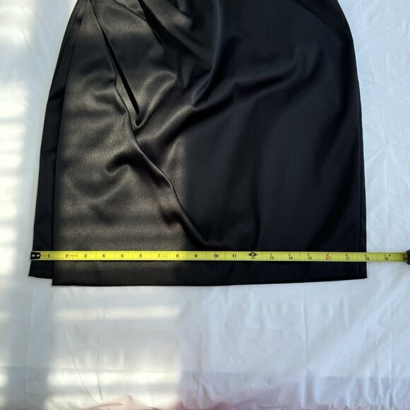 Max And Cleo By BCBG Women’s Pleated Ruffle One Shoulder Mini Dress Black Size 4 - Picture 4 of 16